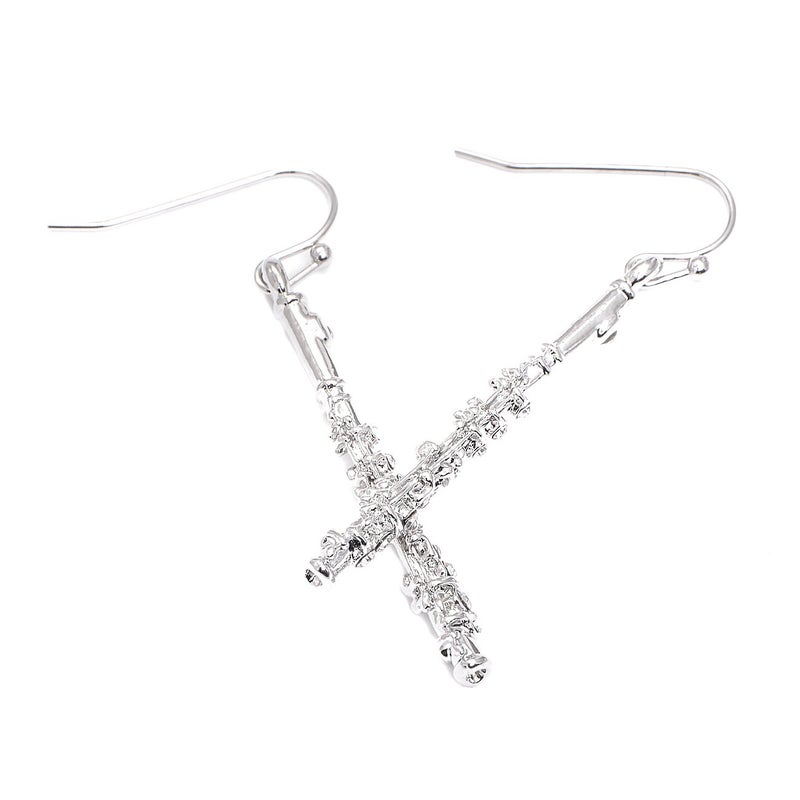 Spinningdaisy Flute Earrings â€“ Silver Plated Music Jewelry for Women â€“ Dainty Gift for Music Teacher, Band Student, or Recital - Image 3